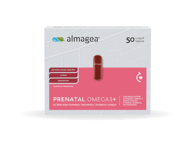 Almagea, Prénatal, Omega3+ NF2, 50 Kapsula, Za Žene Koje Planiraju Trudnoću, Trudnice i Dojilje
