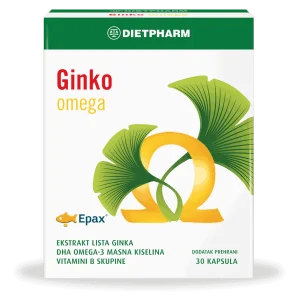 Dietpharm Ginko Omega 30 kapsulas normālas koncentrēšanās spējas un atmiņas uzturēšanai