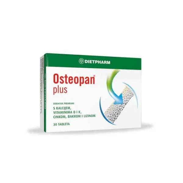 Dietpharm Osteopan Plus 30 arba 60 tablečių, skirtų kaulų ir audinių sveikatai palaikyti