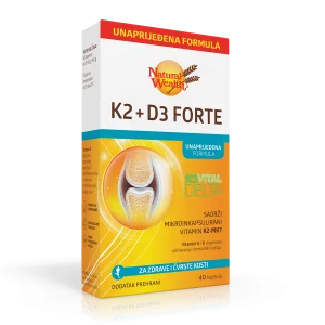 Natural Wealth, K2 + D3 Forte, 40 kapsler til knoglestyrke