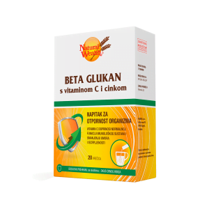 Natural Wealth Beta Glukan s Vitaminom C un Cinkom, 20 Vrećica