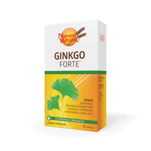 Natural Wealth Ginkgo Forte 75 tabletes cirkulācijai un atmiņai