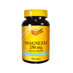 Natural Wealth Magnezij 250 Mg 100 Kod Stresa, Psihičkih Napora, Grčeva U Mišićima, Žgaravice, Usporene Probave