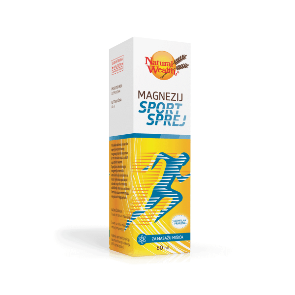 Natural Wealth Magnesium Sport Spray 60 ml Zum Auftragen auf die Haut bei sportlichen Anstrengungen und Massagen