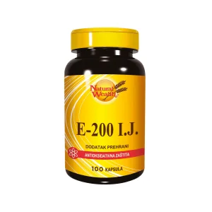 Natural Wealth Vitamin E 200 - 100 Capsules For the Elderly, Athletes, Circulation Problems