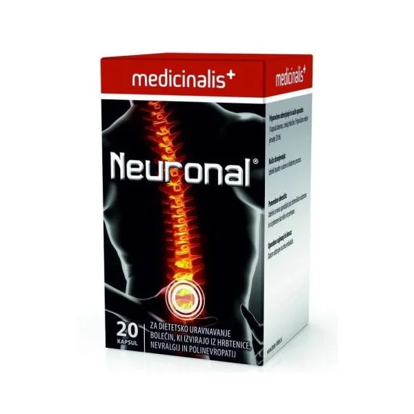 Neuronal® kapsler, 20 eller 80 kapsler, nervesystemets arbejde, lumbago, iskias, diskusprolaps, smerter i ryg, nakke, skuldre