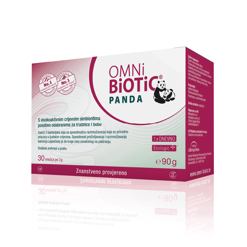 Omni Biotic®, Panda probiotik, 30 vrečk, za mamo in otroka od 1. dne