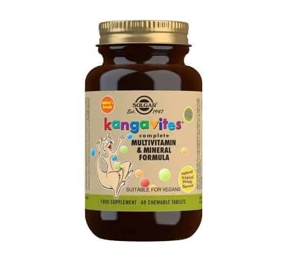 Solgar, Kangavites, 60 kauwtabletten, vitaminen, mineralen, bioflavonoïden en lecithine voor kinderen en jongeren - 6 jaar en ouder