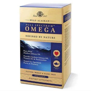 Solgar, Wild Alaskan Full Spectrum Omega, 120 kapsler, renset vild Alaskan laksefiskeolie, Omega 3-5-6-7-9