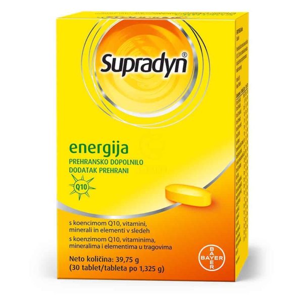 Supradyn®, energija, 30 tablečių, natūrali energija su kofermentu Q10