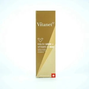 Vitanet Kalcijs 1000 mg + Vit. C 800 mg 10 putojošās tabletes