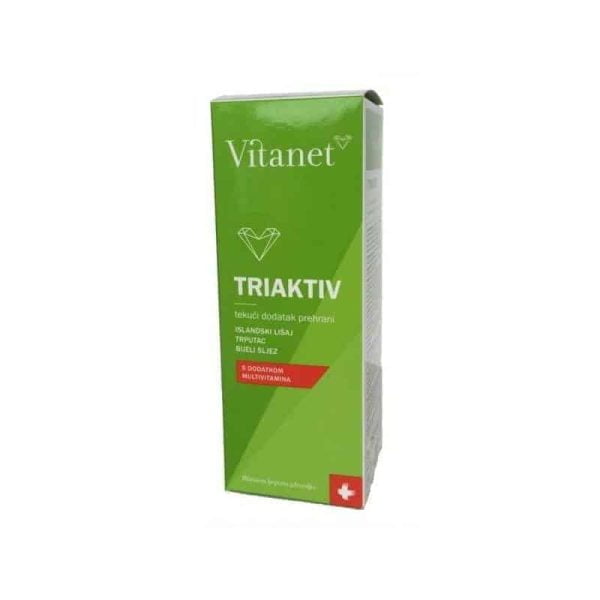 Vitanet Triaktiv Suplement diety w płynie 150 ml dla prawidłowego funkcjonowania błon śluzowych