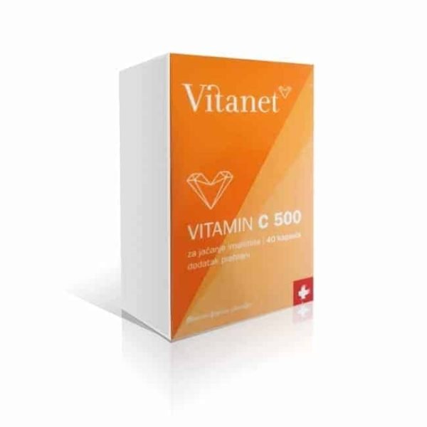 Vitanet Vitamin C 500 40 Kapsula S Produljenim Oslobađanjem i Jednostavnom Primjenom