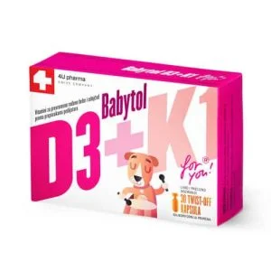 Babytol D3+K1, 30 capsules, voor pasgeborenen van twee weken tot drie maanden