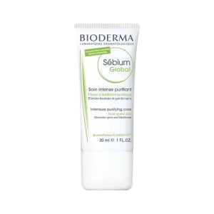 Bioderma, Sebium Global, Crème, 30ml, Verbetert het uiterlijk van een acnegevoelige huid