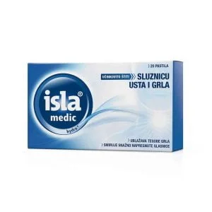 Isla®, Medic Acute, 20 pastilhas, alivia garganta inflamada e dificuldade para engolir