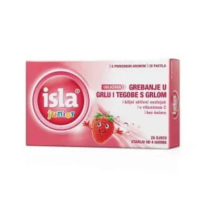 Isla®, Junior, mod kradsende hals, 20 sugetabletter, med C-vitamin