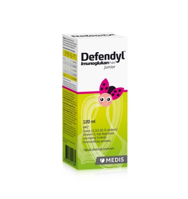 Defendyl, imunogliukanas, P4H® Junior, skystas maisto papildas, 120 ml arba 250 ml, beta gliukanas