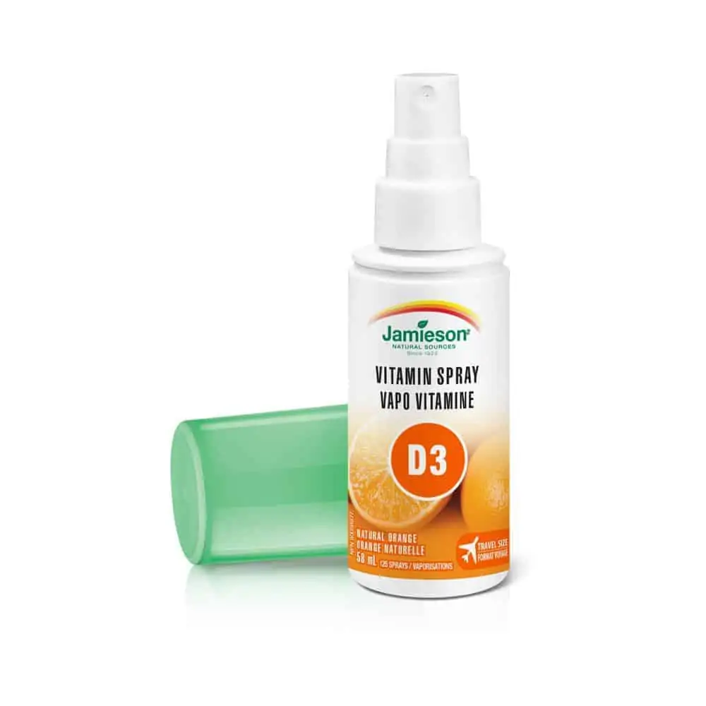 Jamieson vitamino D3 purškiklis 1000 IE, 58 ml, 125 dozės, natūralus apelsinų skonis