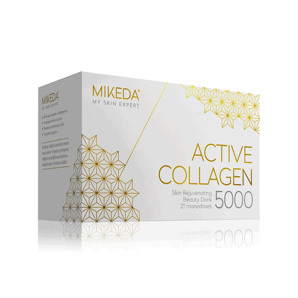 Mikeda® Active Collagen 5000 21X25 ml gėrimas, skirtas padidinti hialurono rūgšties gamybą odoje