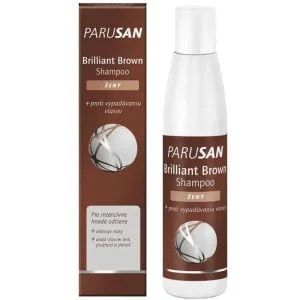 Parusan, Brilliant Brown, Shampoing pour femme, 200 ml, Coloration cheveux châtain intense, contre la chute des cheveux