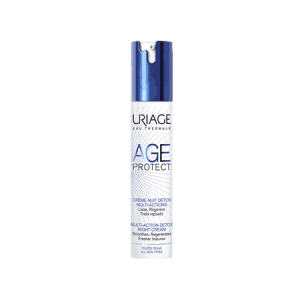 Uriage Age Protect Multi-Action Detox pretgrumbu nakts krēms, kas nodrošina ādas skābekli, 40 ml