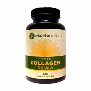 Ekolife Natura Vegan Collagen ReNew 120 kapsula veselīgai ādai, matiem, nagiem, locītavām, saitēm