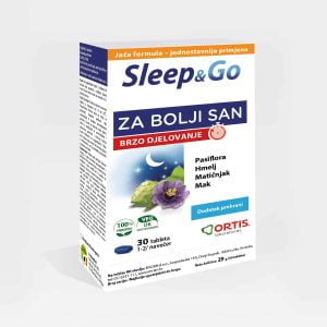 Gentian Sleep&Go, 30 tablečių, 100% natūralios tabletės nuo nemigos