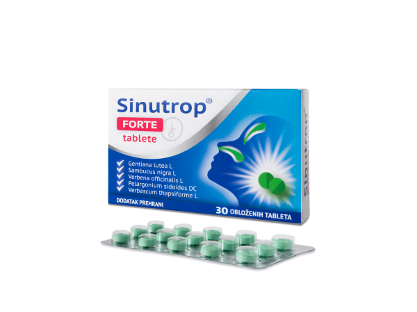Sinutrop Forte 30 tabletta orr, melléküreg, torok és garat kezelésére