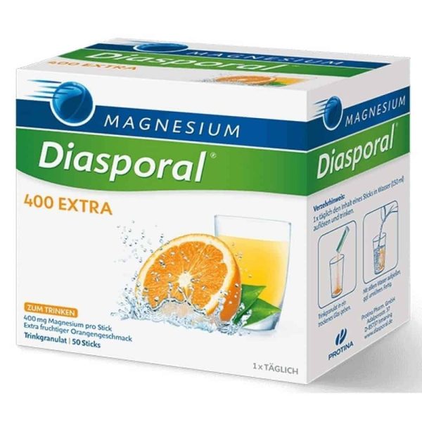 magnumesium Diasporal 400 mg EXTRA granulátum italokhoz 20 vagy 50 tasak magnézium-citrát