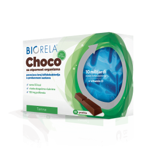 Biorela Choco 10 juodųjų šokoladų be cukraus kūno atsparumui