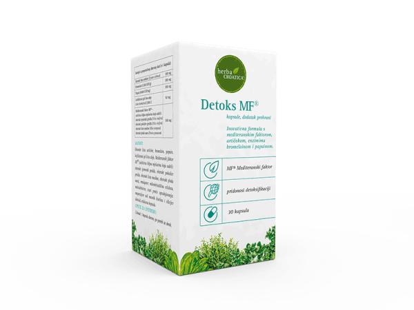 Herba Croatica Detoks MF® (Mediteranski Faktor) 30 Kapsula Prirodno Smanjivanje Nadutosti i Čišćenje od Toksina