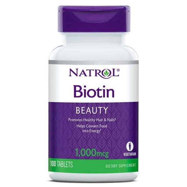 Natrol, Biotina, 100 compresse, per capelli, pelle e unghie sani