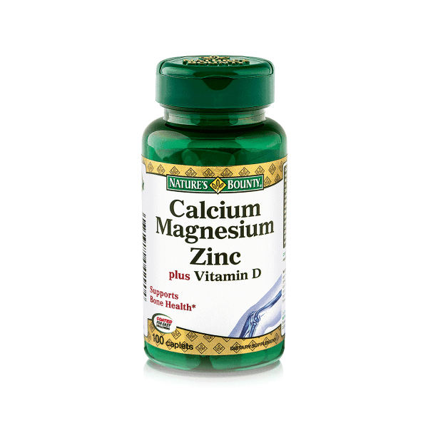 Nature's Bounty Calcium Magnésium Zinc + Vitamine D 100 Comprimés