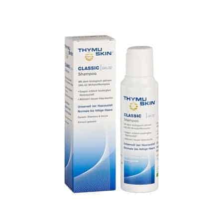 Thymuskin® Classic šampoon 100 ml või 200 ml juuste väljalangemise, kõõma ja kahjustatud peanaha vastu