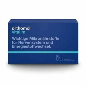 Orthomol® Vital M, 15 arba 30 granulių arba buteliukas, nuovargio mažinimas, vyrams