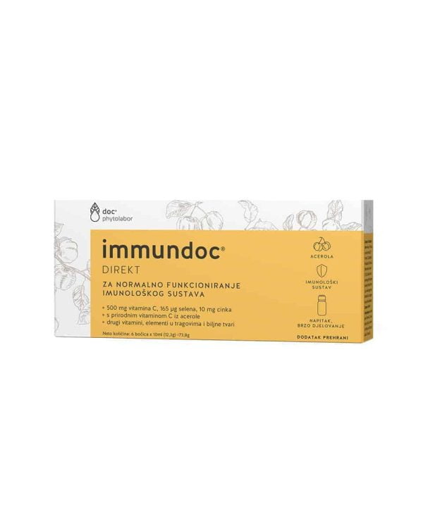 Immundoc Direkt Za Jačanje Imuniteta, 6x10 ml, Vitamin C, Selen i Cink