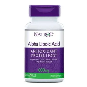 Natrol, Acido alfa lipoico, 45 capsule x 600 mg per prolungare la vita