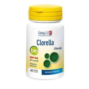 LongLife, Clorella Organica, 500 mg, 60 Capsule, Disintossicazione e Rigenerazione