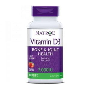 Natrol, D3 vitamīns, 2.000 SV (50 mikrogrami), 90 tabletes, Zdravlje Kostiju un Imunitet