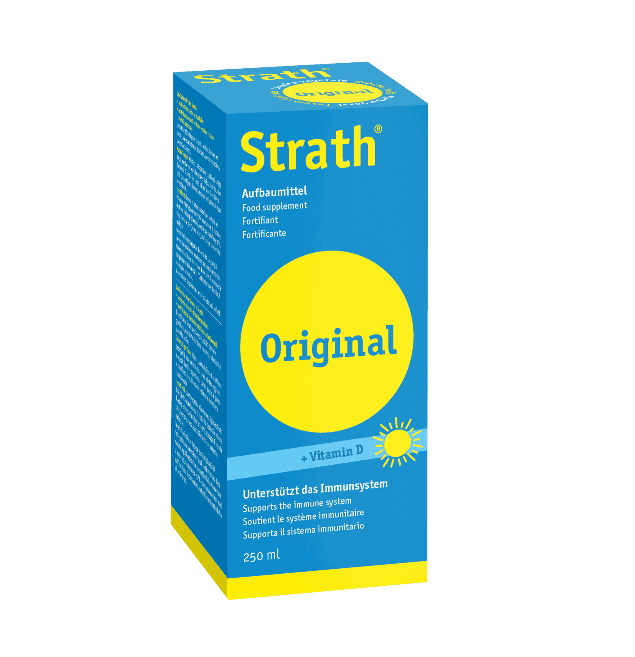 Strath Original + vitaminas D, 250 ml, mielių sirupas su vitaminu D - 1 metai ir vyresni