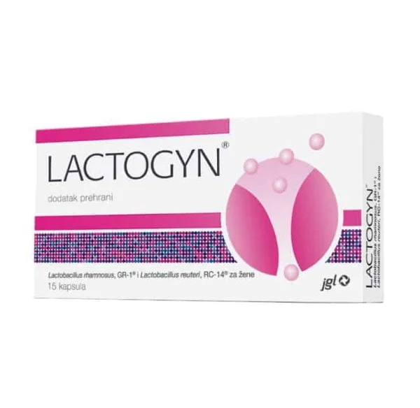 Lactogyn, 15 κάψουλες, βακτηριακές καλλιέργειες για κορίτσια, έγκυες γυναίκες, εμμηνοπαυσιακές γυναίκες