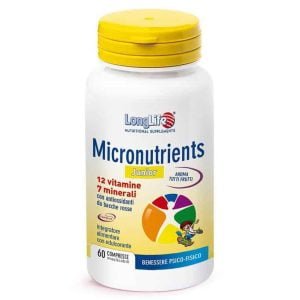 LongLife, Micronutrients Junior, 60 Tableta Za Žvakanje, Sa 12 Vitamina i 7 Minerala