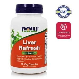 Now Foods, Liver Refresh, 90 capsule Vega, erbe per la salute del fegato