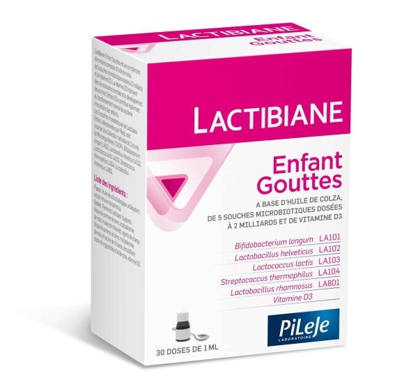 PiLeje, Lactibiane Enfant Kapi, 30ml, 30 Doza Makrobiotičkih Kultura i Vitamina D -