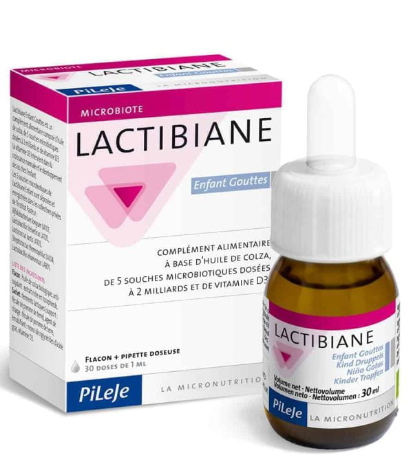 PiLeje, Lactibiane Enfant Tropfen, 30 ml, 30 Dosen makrobiotischer Kulturen und Vitamin D -