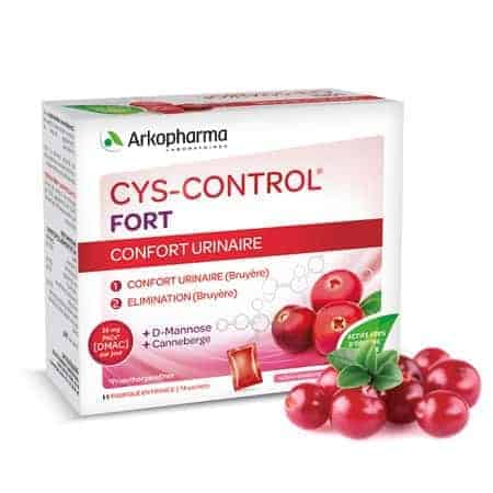Arkopharma, Cys-Control® Fort Confort Urinaire, 14 Sachets, D-Mannose, Canneberge Américaine et Bruyère