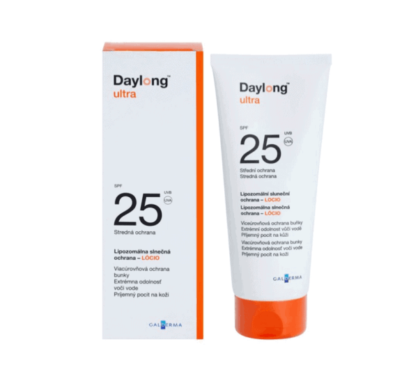 Daylong Ultra, LSF 25, 200 ml, liposomale Lotion, fettet die Haut nicht, verstopft die Poren nicht