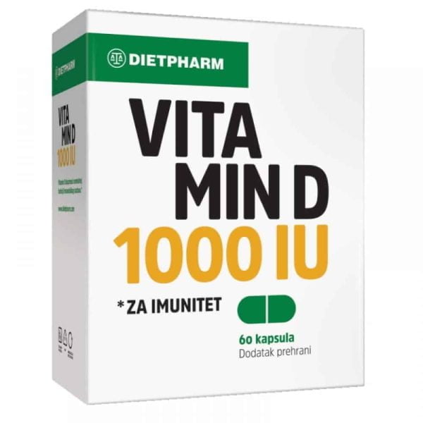 Dietpharm, Vitamin D, 1000 ili 4000 I.U., 60 Kapsula