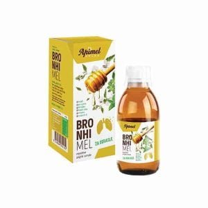 Apimel, Bronhimel, sirupas, 150 ml, natūralus bičių produktų derinys, prisideda prie kvėpavimo sistemos sveikatos